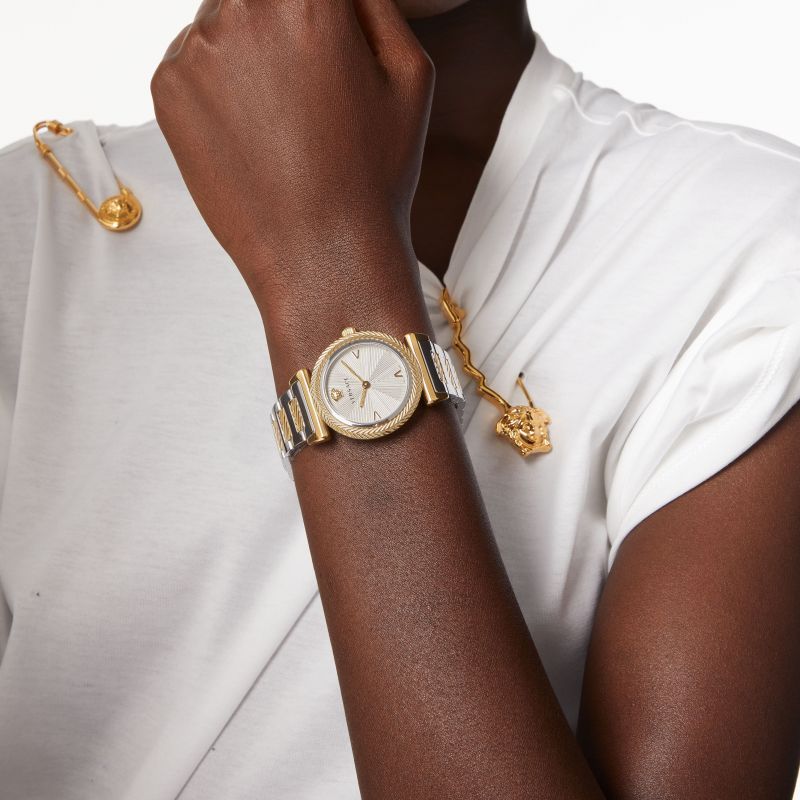 Versace V-Motif Ladies Gold Watch - Image 4