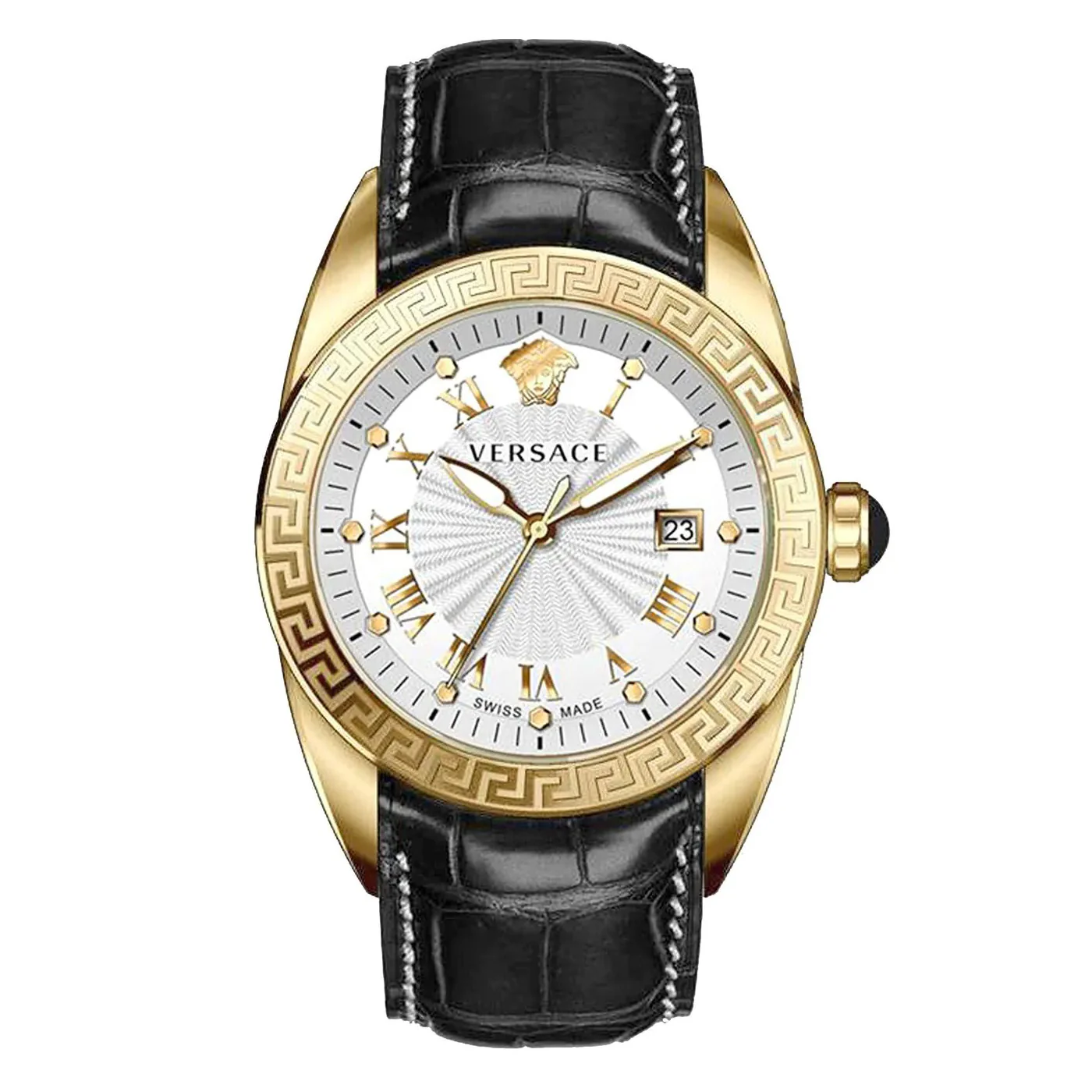 Versace V-Sport II 42mm Men's White Leather Watch