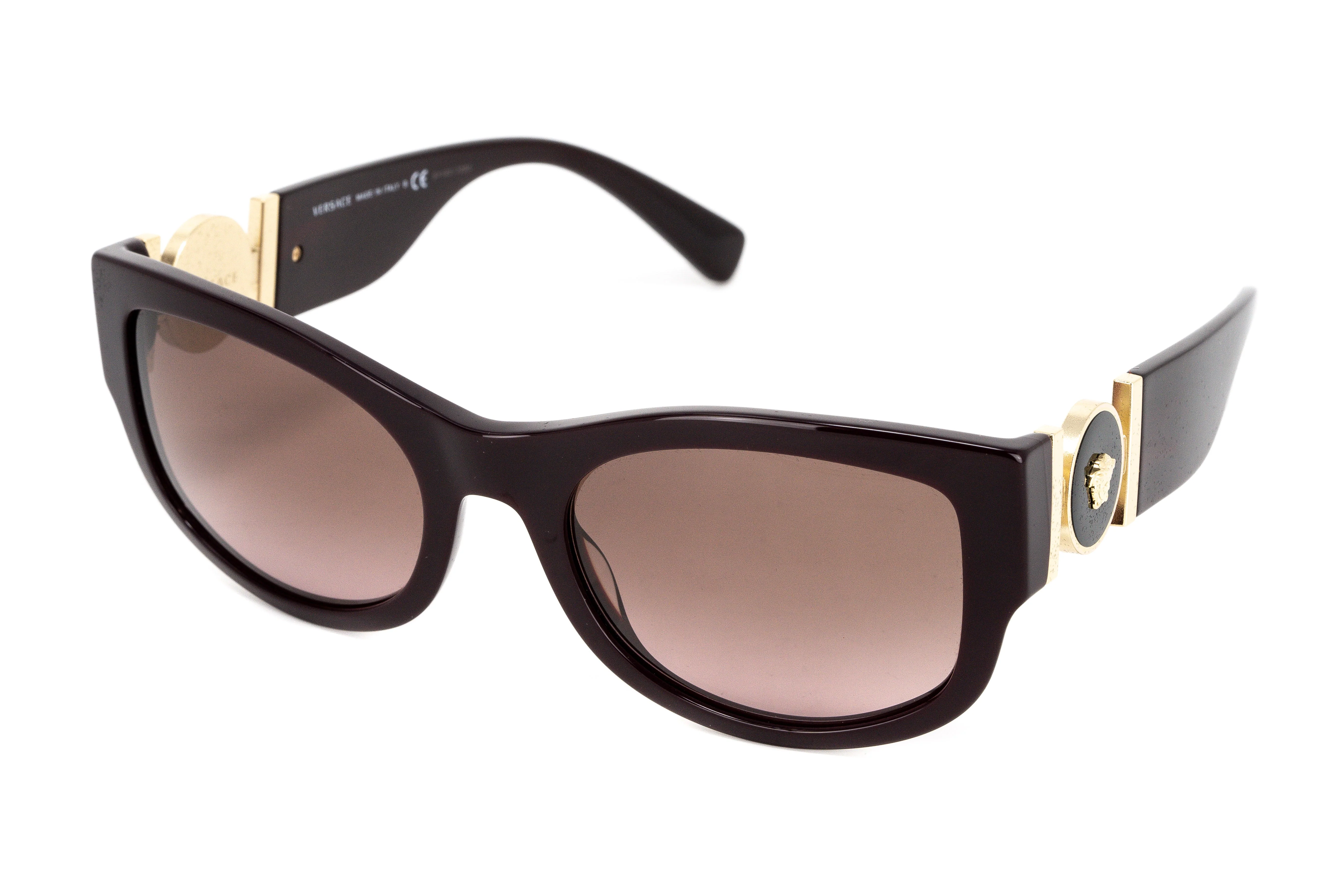 Versace Women's Sunglasses Cat Eye Transparent Red - Image 3