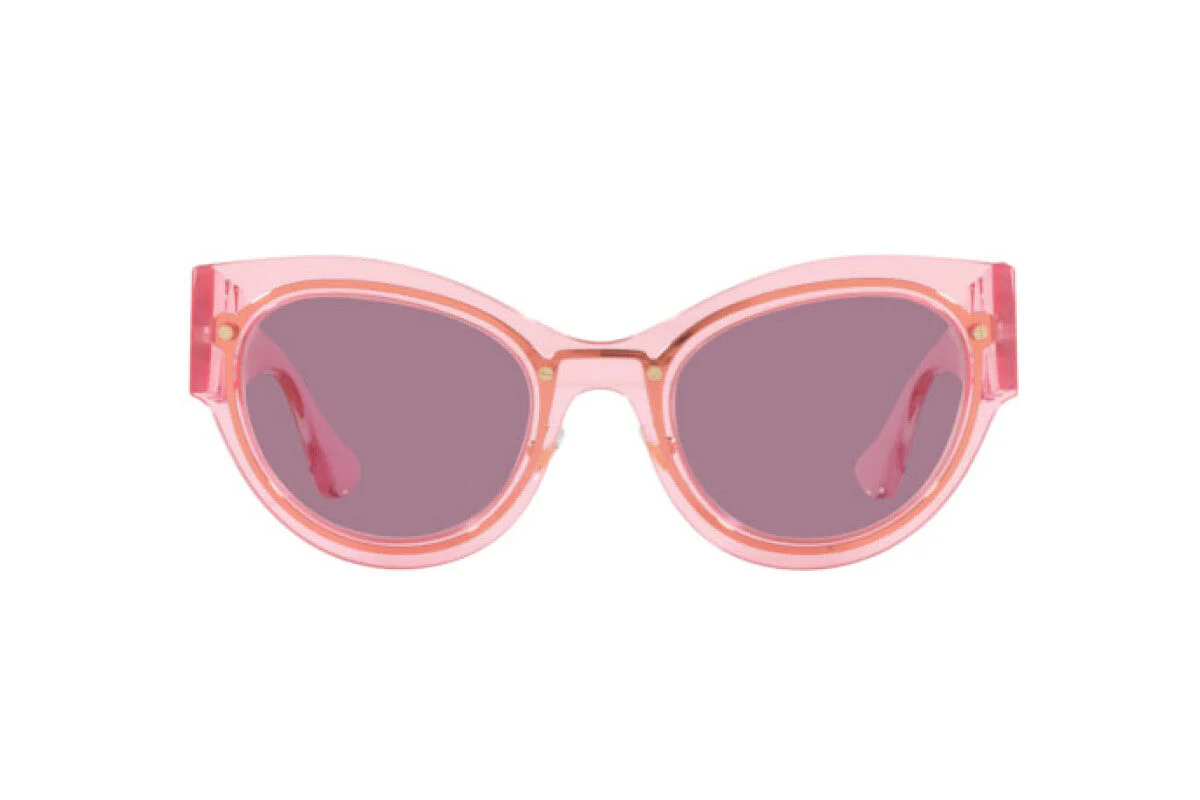 Versace Women's Sunglasses Cat Eye Transparent Pink - Image 2