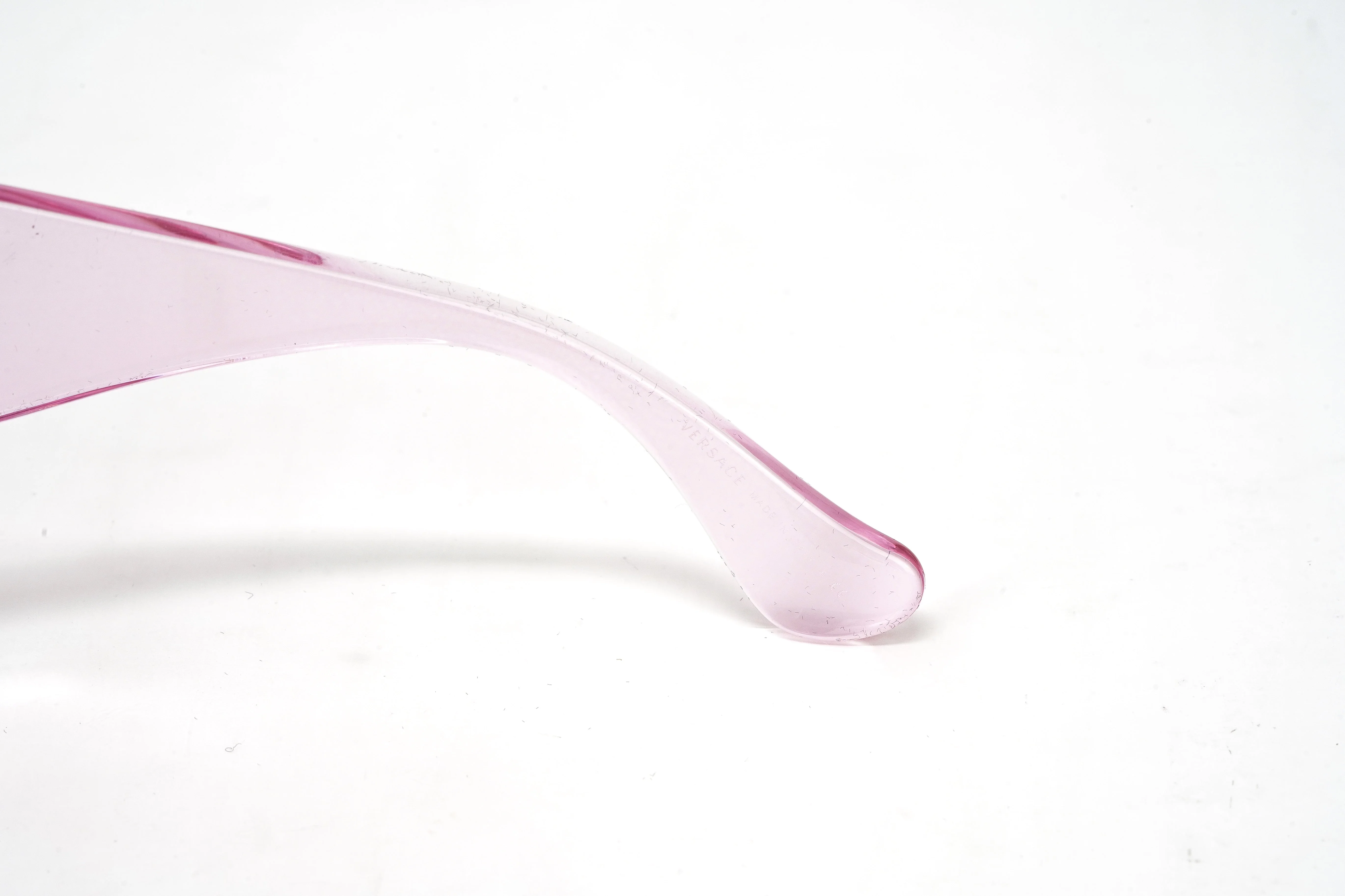 Versace Women's Sunglasses Cat Eye Transparent Pink - Image 5