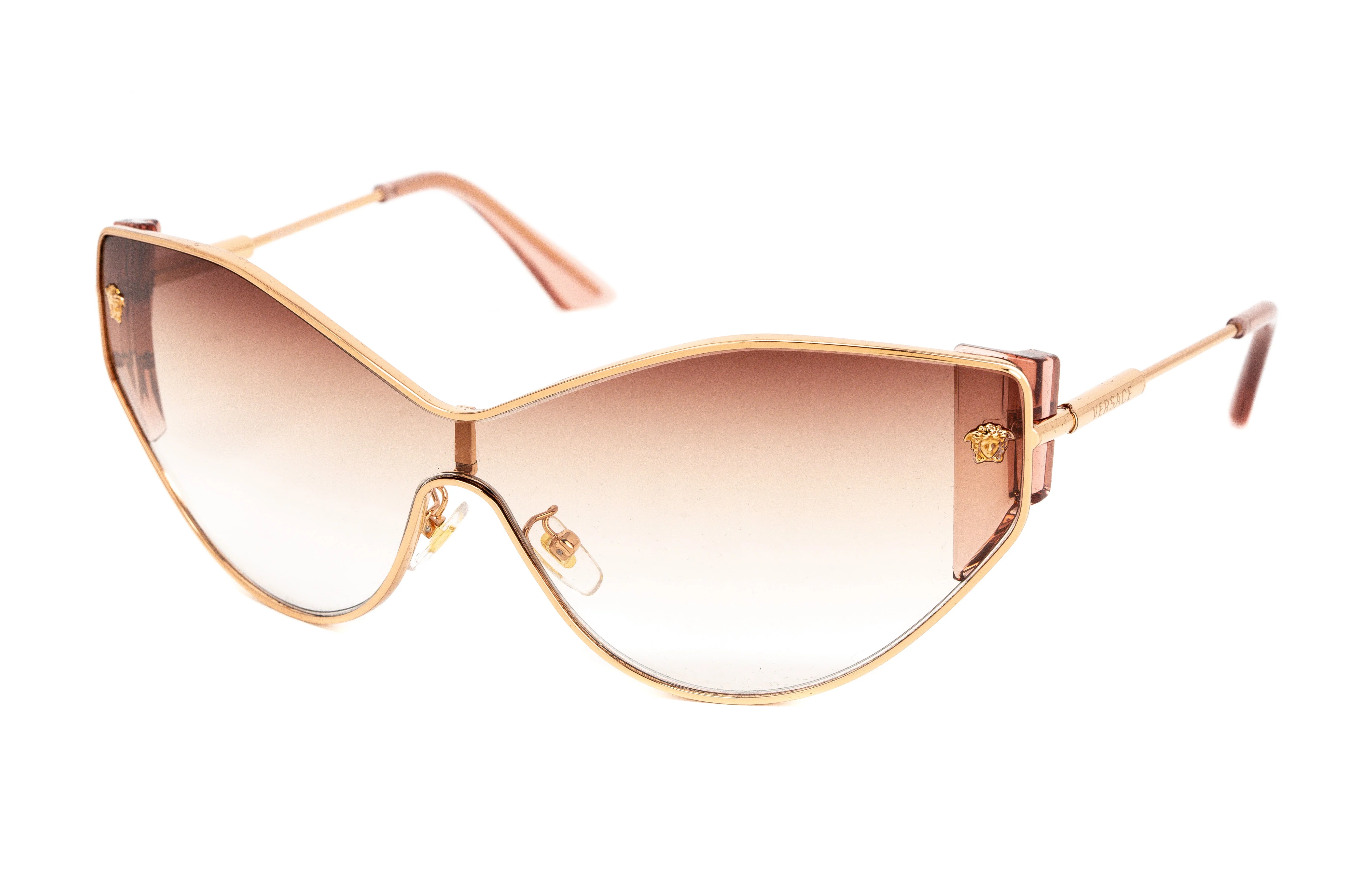 Versace Women's Sunglasses Cat Eye Rose Gold/Pink Graduated - Image 3