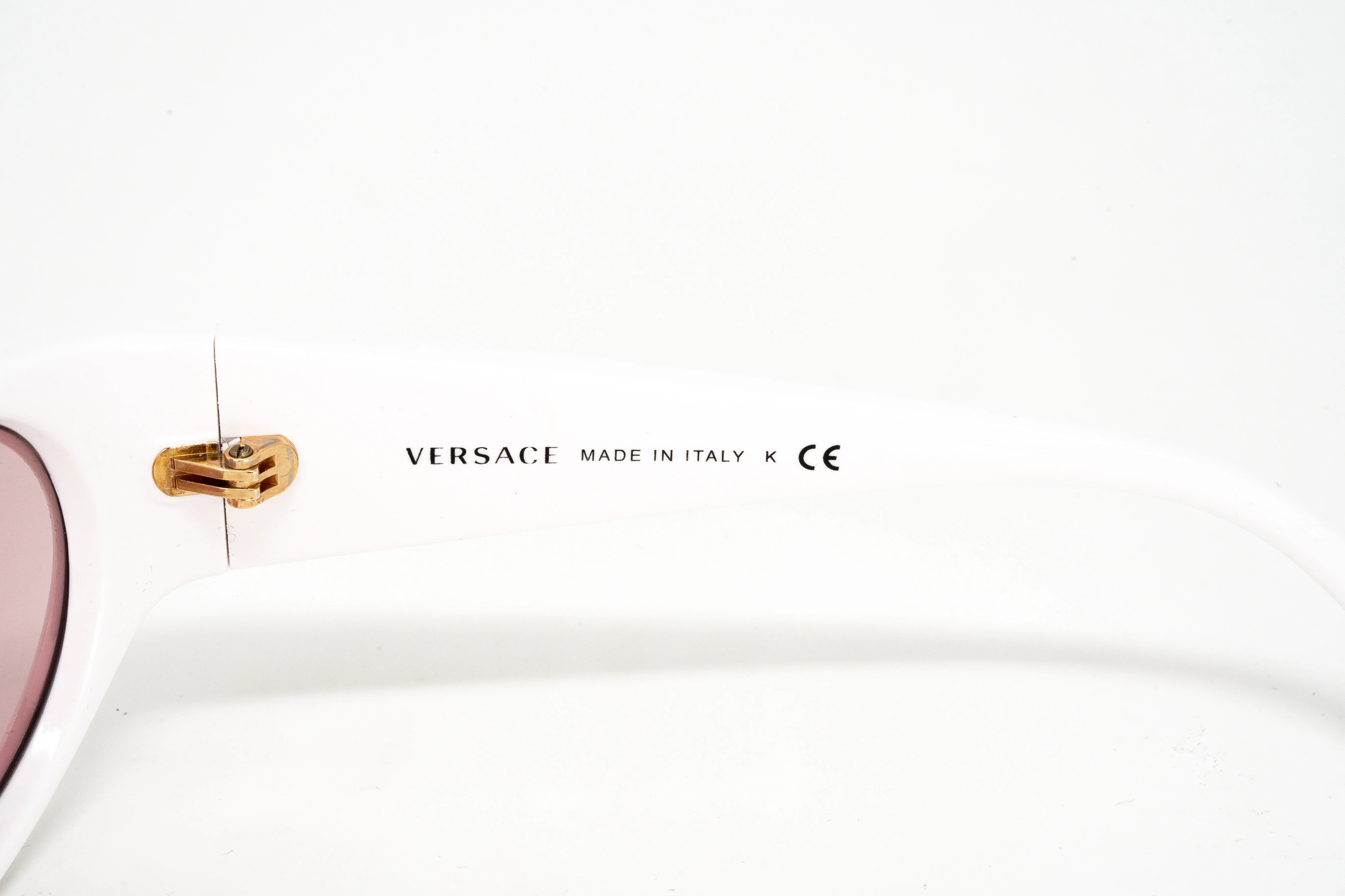 Versace Women's Sunglasses Cat Eye White/Pink - Image 5