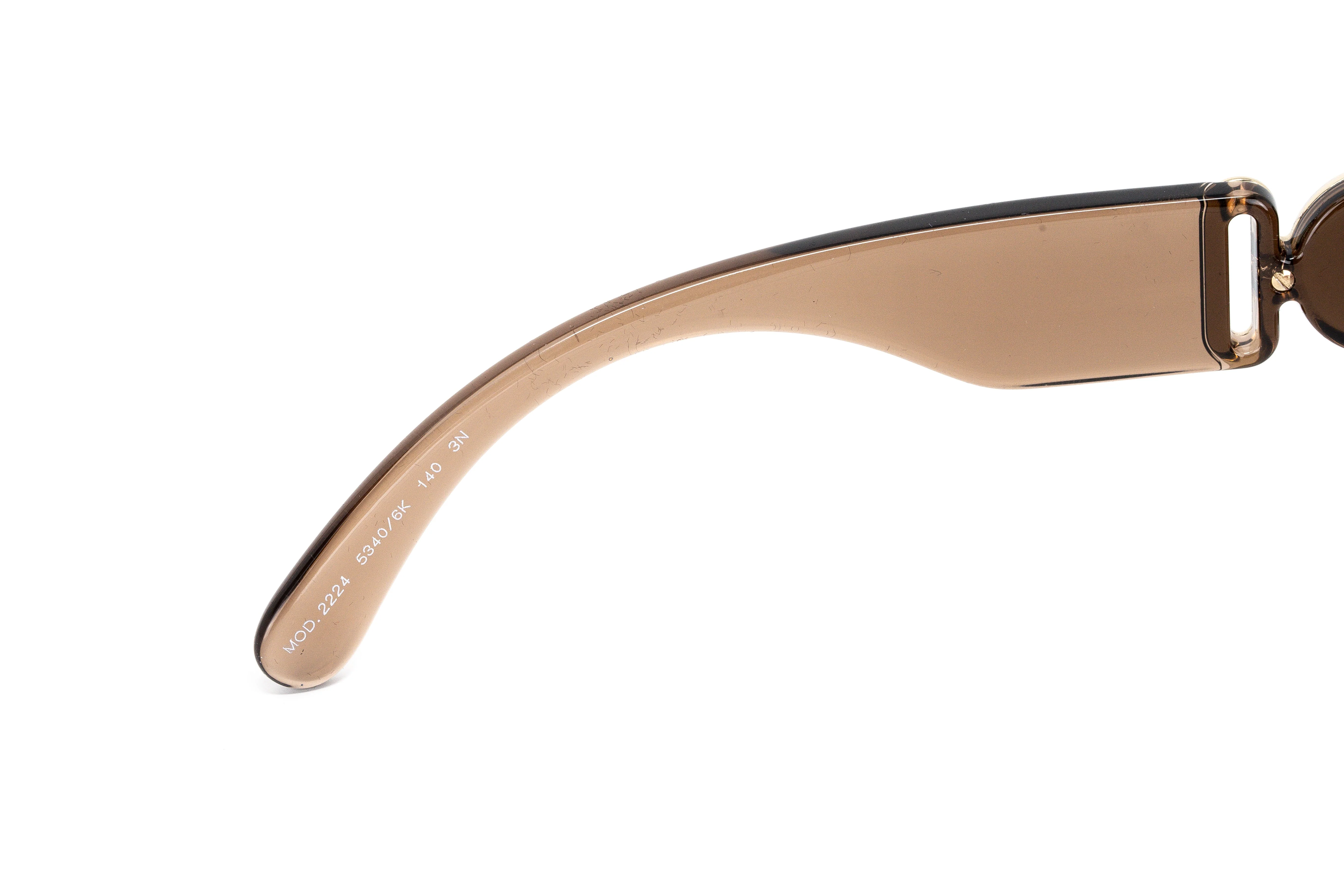 Versace Women's Sunglasses Rimless Cat Eye Beige - Image 5