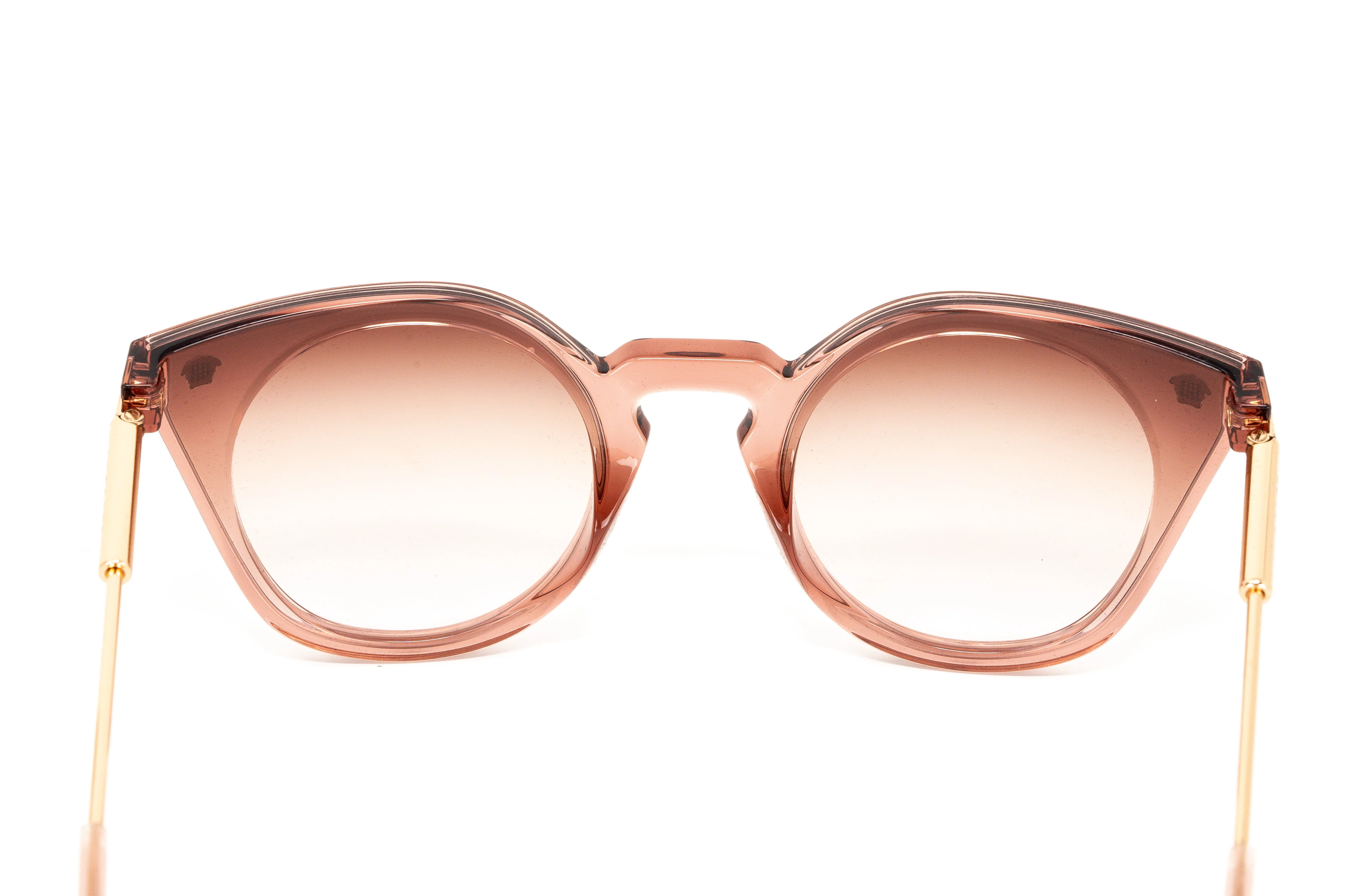 Versace Women's Sunglasses Square Pink/Gold - Image 6