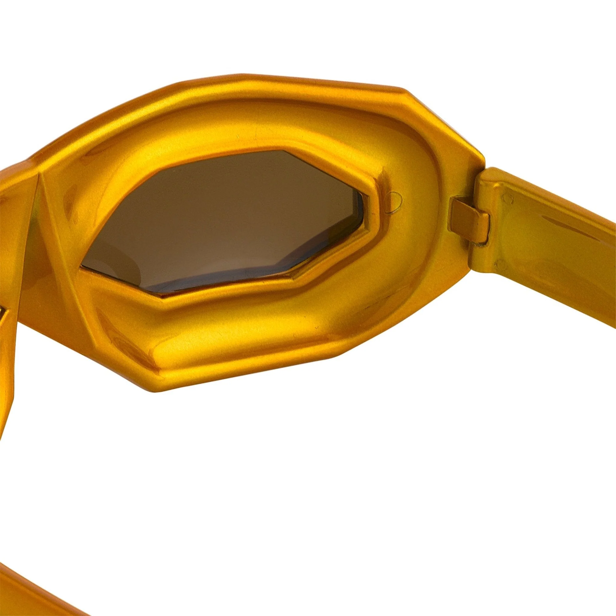 Walter Van Beirendonck Sunglasses Special Shiny Gold and Brown - Image 2