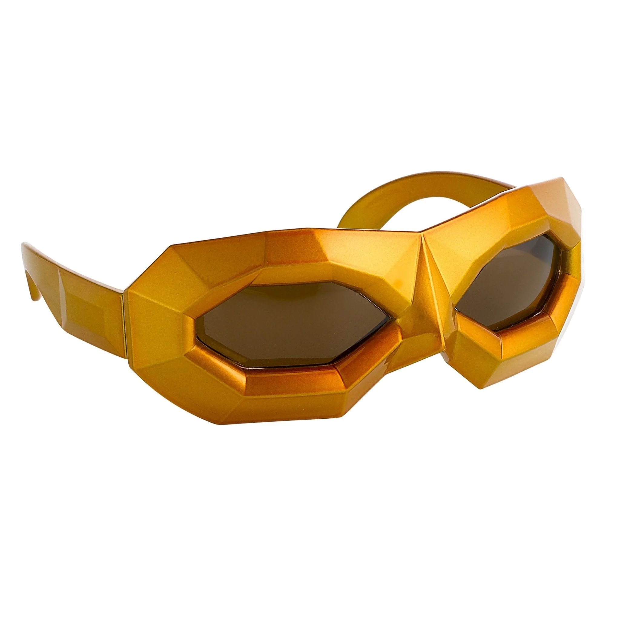Walter Van Beirendonck Sunglasses Special Shiny Gold and Brown - Image 3
