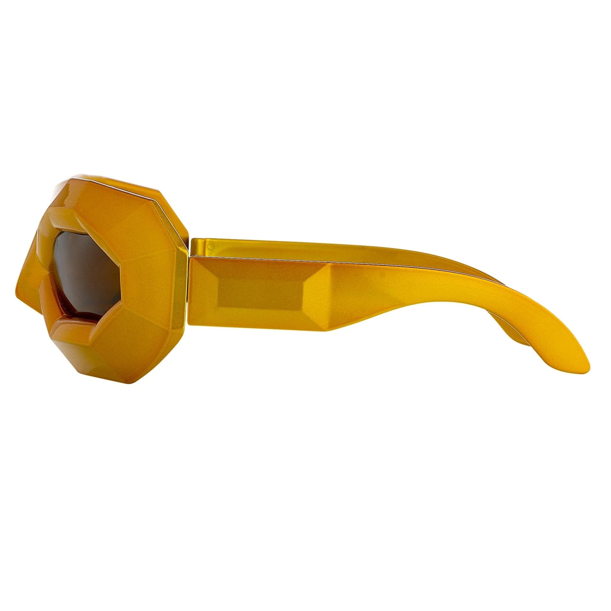 Walter Van Beirendonck Sunglasses Special Shiny Gold and Brown - Image 4