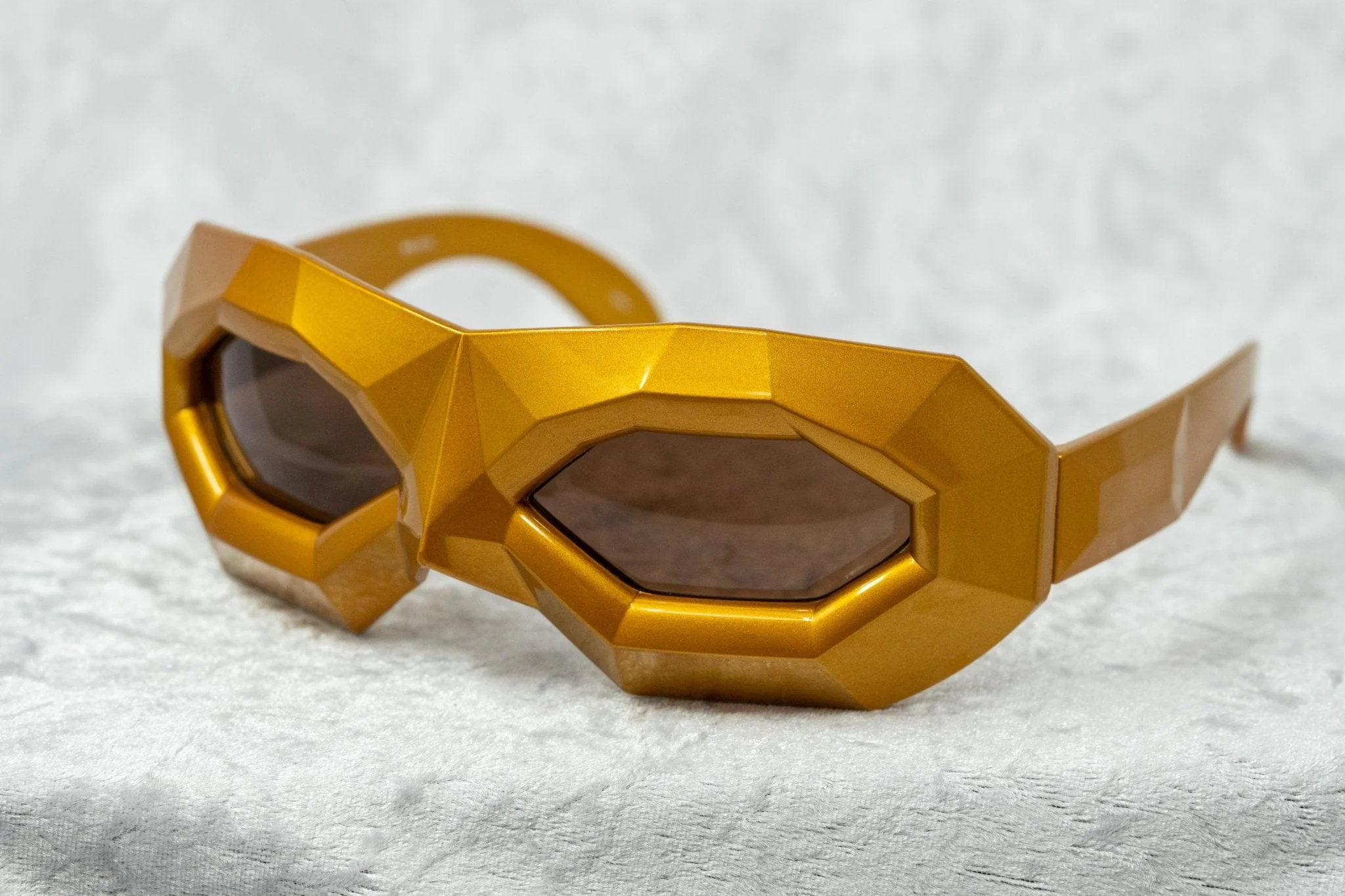 Walter Van Beirendonck Sunglasses Special Shiny Gold and Brown - Image 5