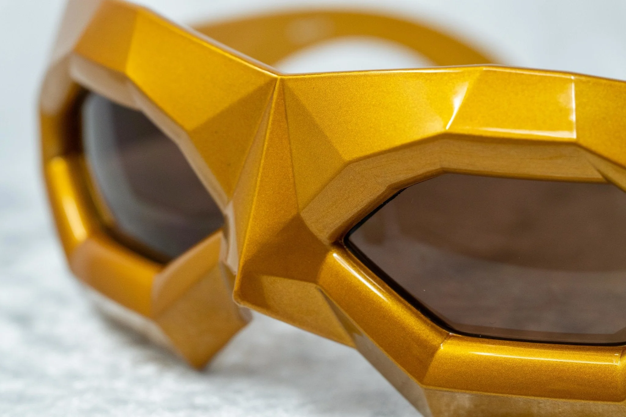 Walter Van Beirendonck Sunglasses Special Shiny Gold and Brown - Image 6