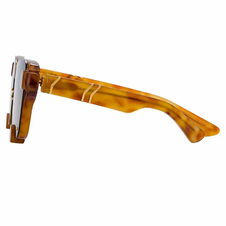 Y/Project x Linda Farrow Brown Polarised Sunglasses - Image 2
