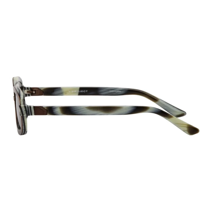 Y/Project x Linda Farrow Unisex Brown Sunglasses - Image 5