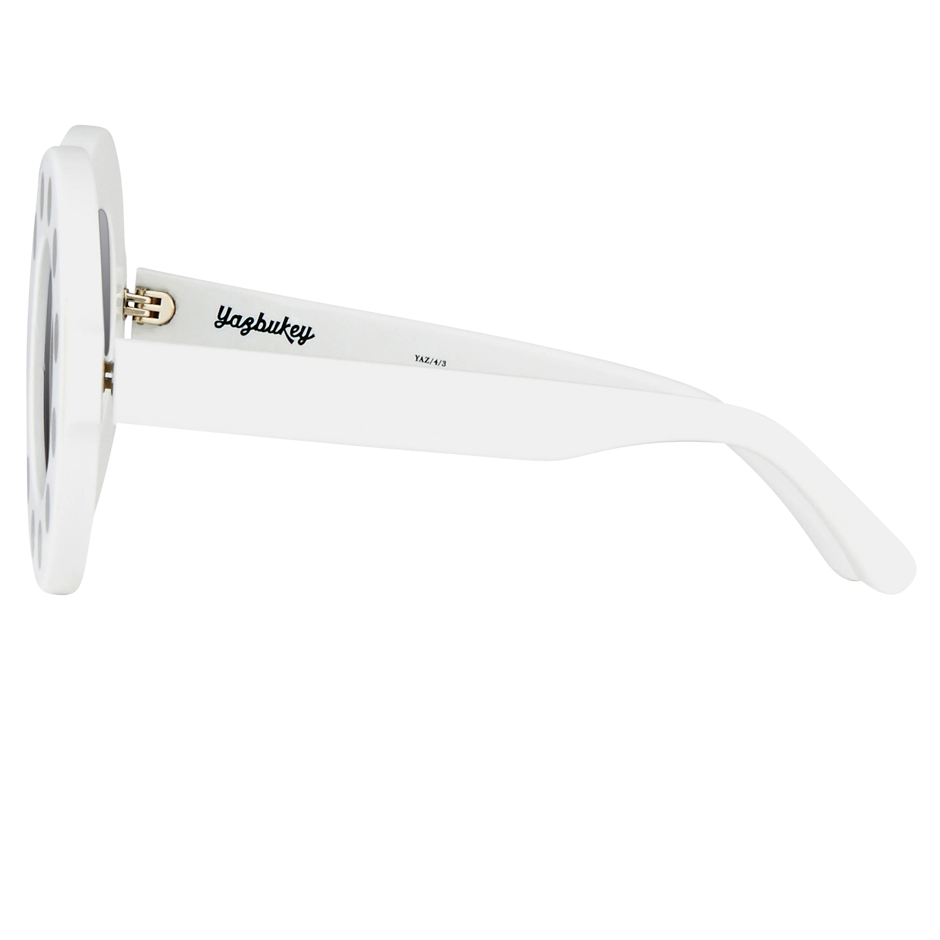 Yaz Bukey x Linda Farrow White Grey Sunglasses - Image 3