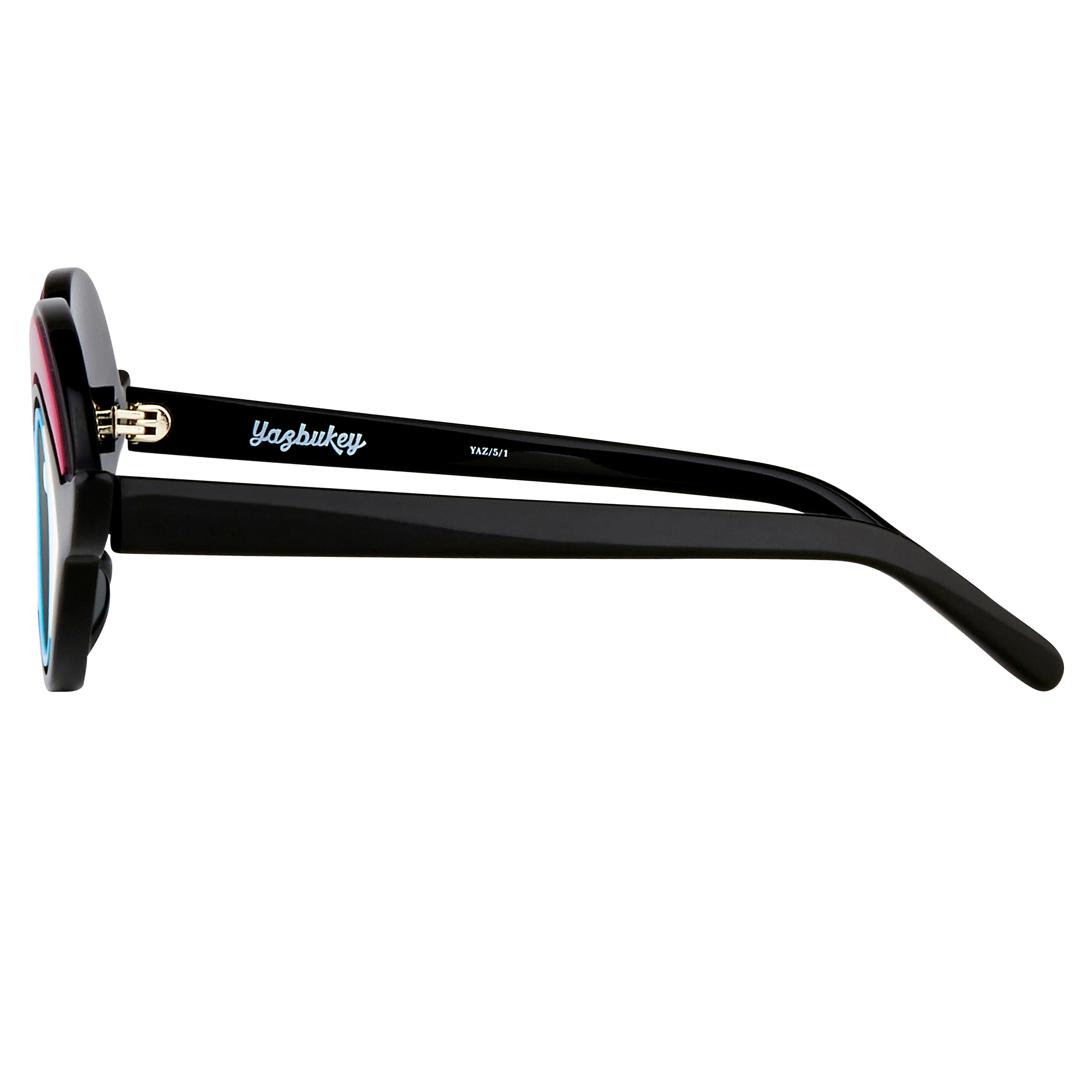 Yaz Bukey x Linda Farrow Black Red Polarised Sunglasses - Image 3