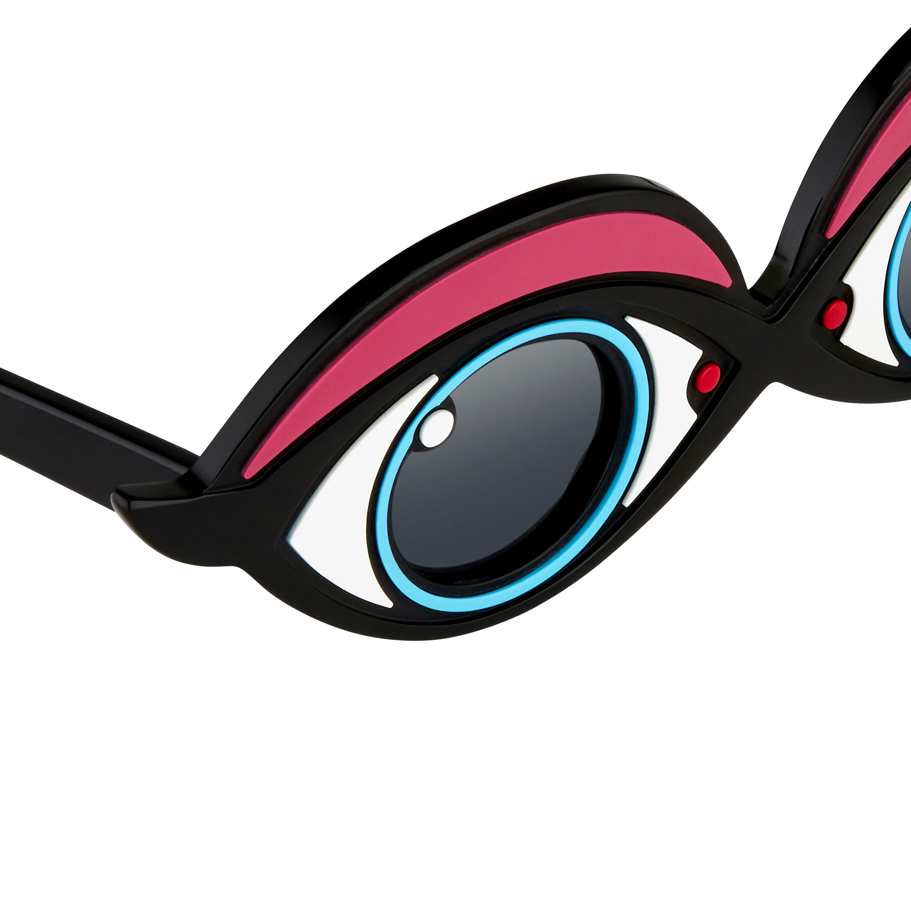 Yaz Bukey x Linda Farrow Black Red Polarised Sunglasses - Image 4