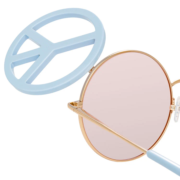 Yaz Bukey x Linda Farrow Blue Pink Sunglasses - Image 4