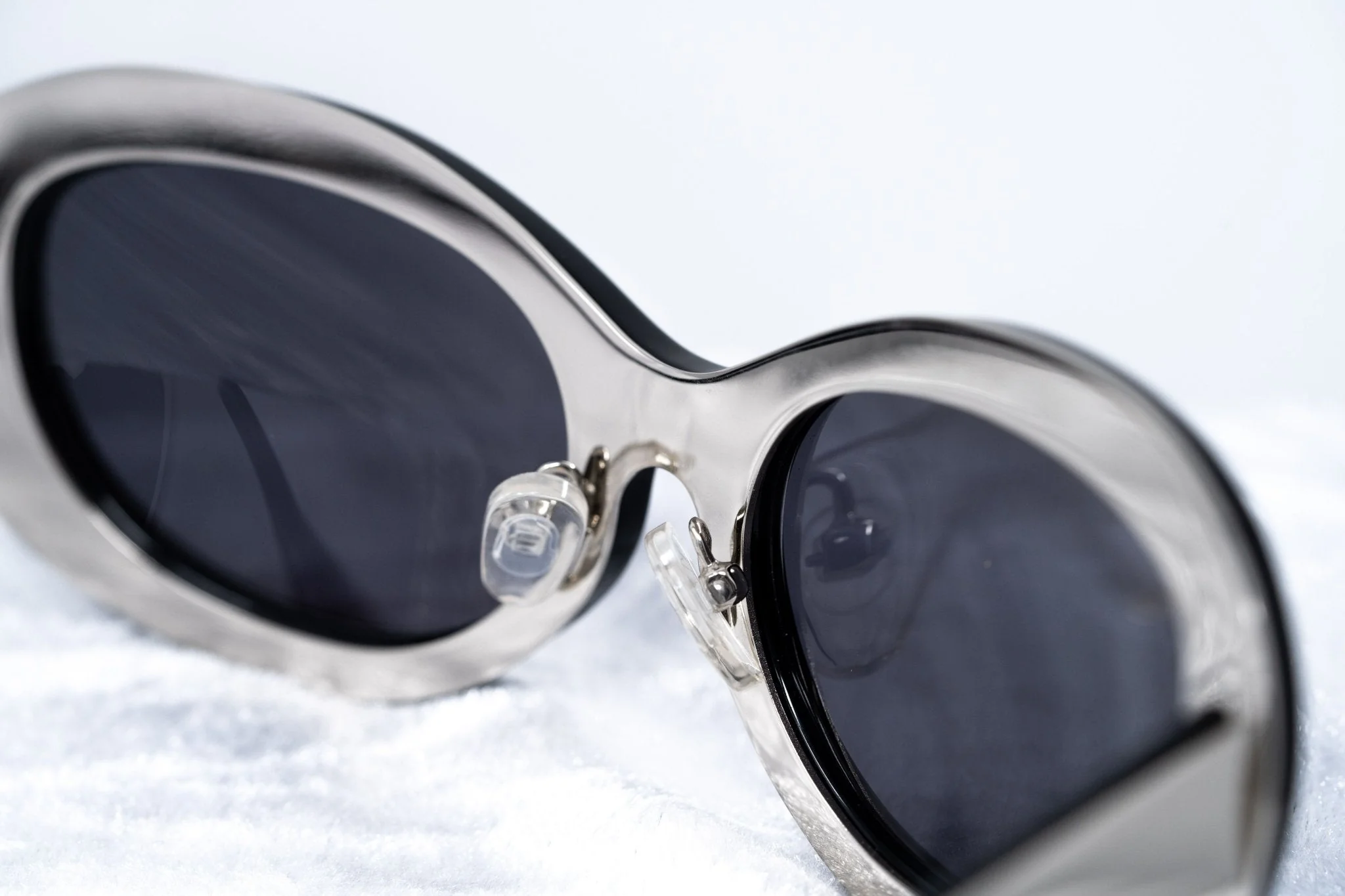 Yohji Yamamoto Ladies Sunglasses Cat Eye Black and Grey - Image 6
