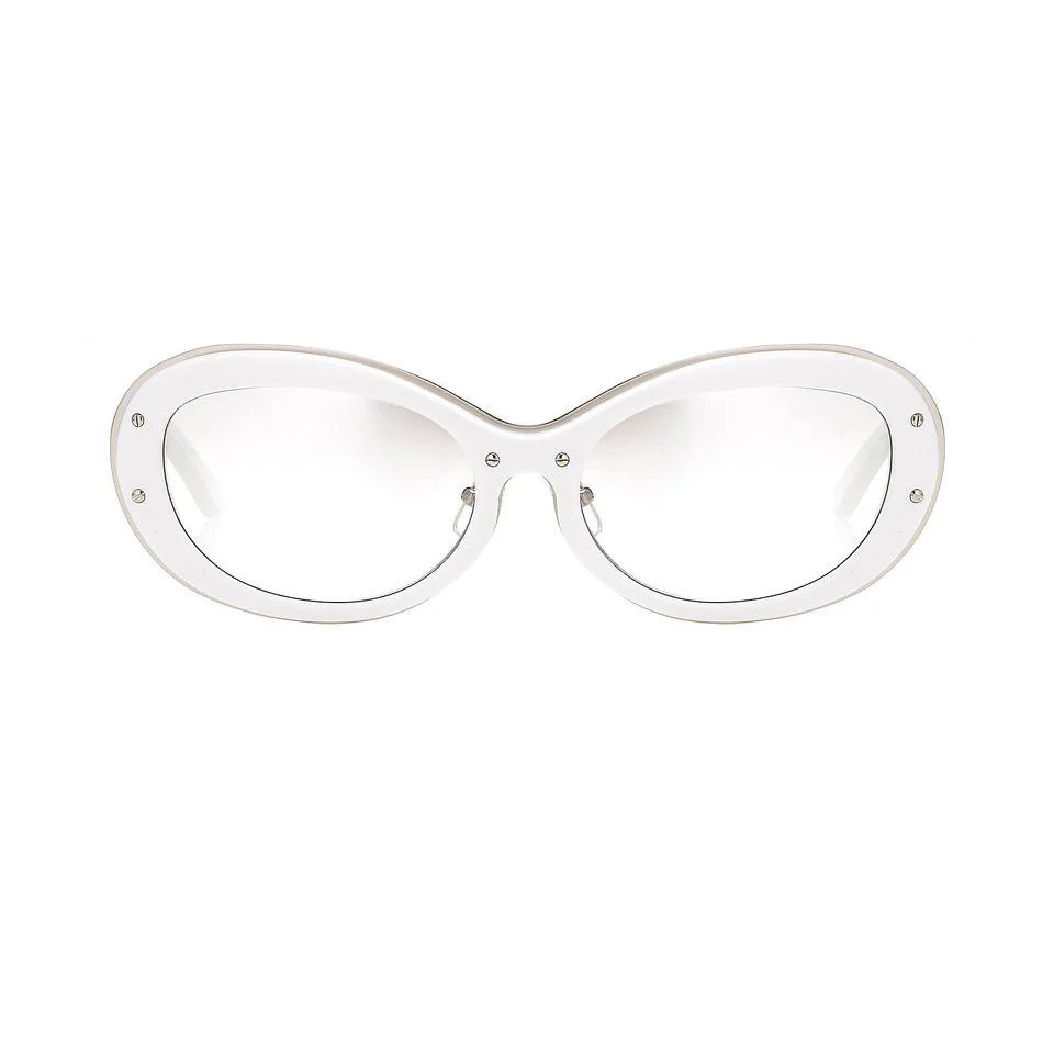 Yohji Yamamoto Sunglasses Cat Eye White and Clear