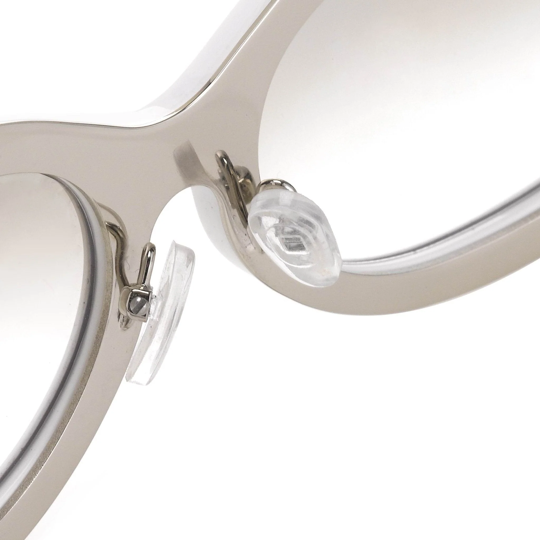 Yohji Yamamoto Sunglasses Cat Eye White and Clear - Image 2