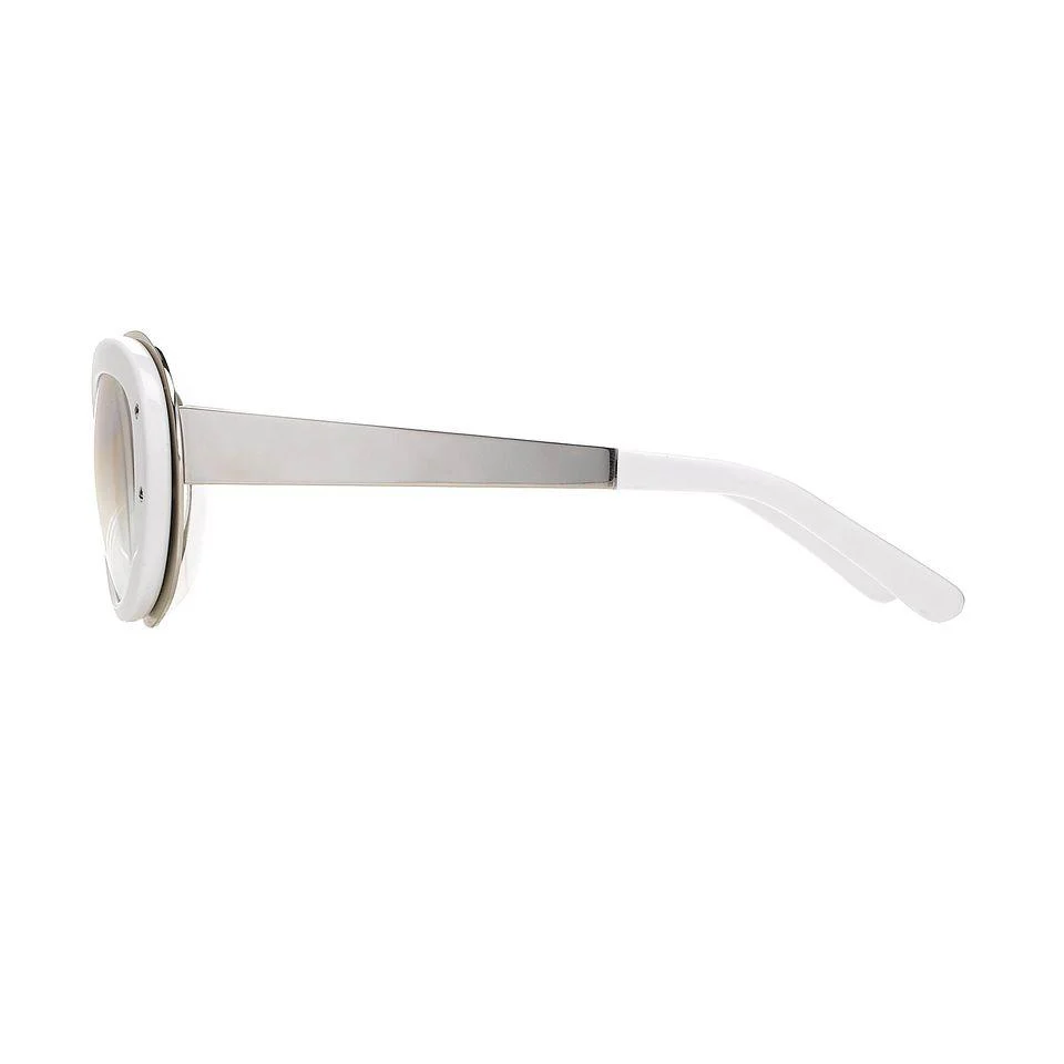 Yohji Yamamoto Sunglasses Cat Eye White and Clear - Image 4