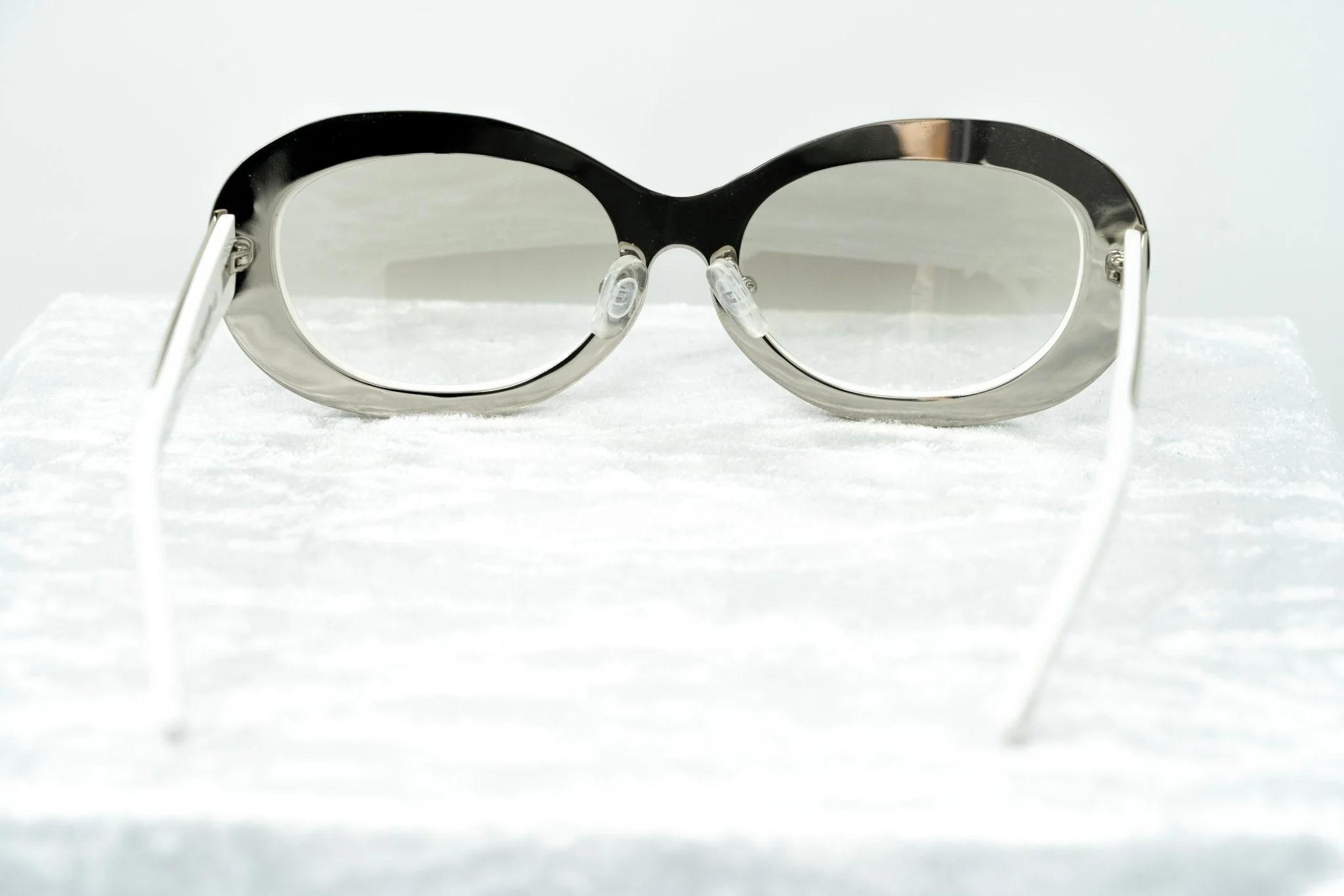 Yohji Yamamoto Sunglasses Cat Eye White and Clear - Image 6