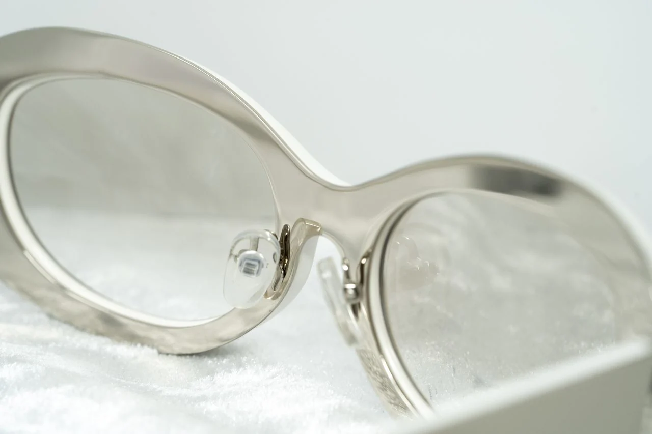 Yohji Yamamoto Sunglasses Cat Eye White and Clear - Image 7