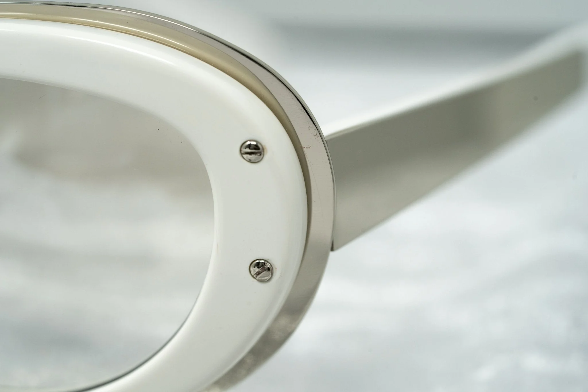 Yohji Yamamoto Sunglasses Cat Eye White and Clear - Image 9