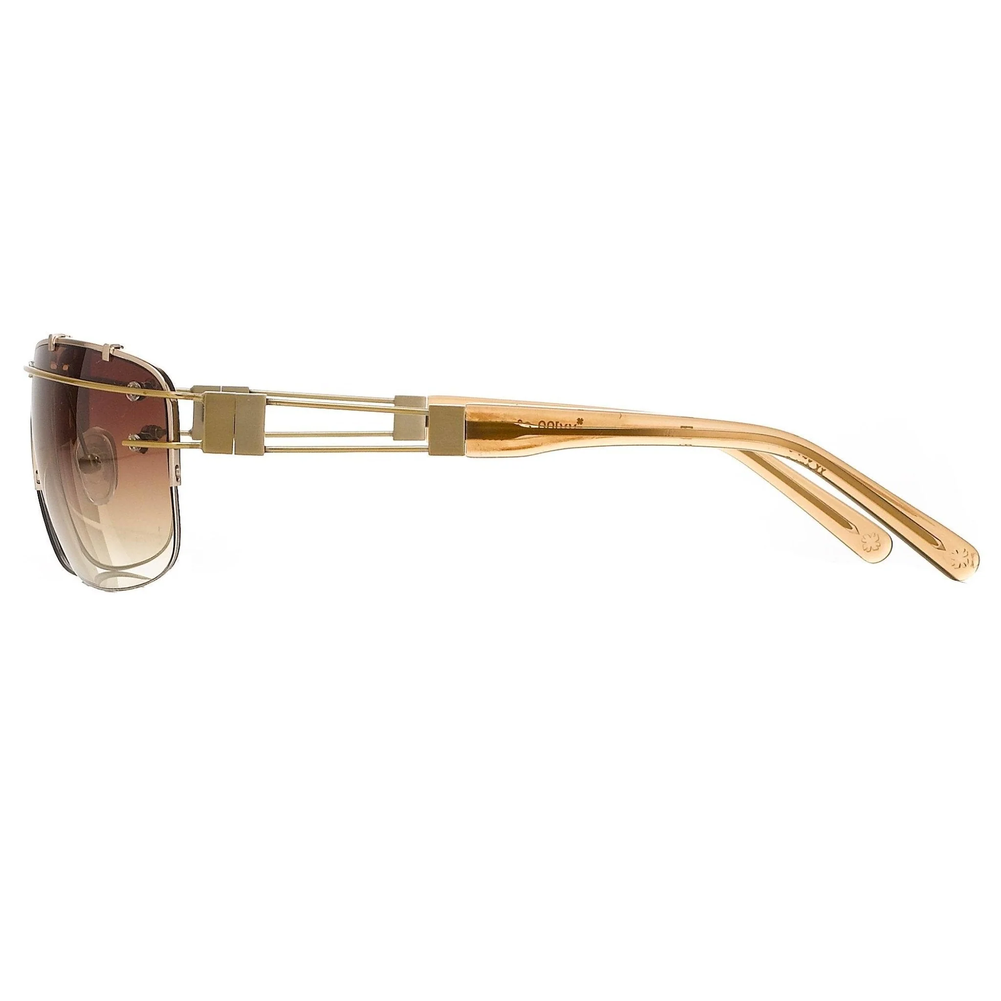 Yohji Yamamoto Sunglasses Rectangular Gold and Brown - Image 4