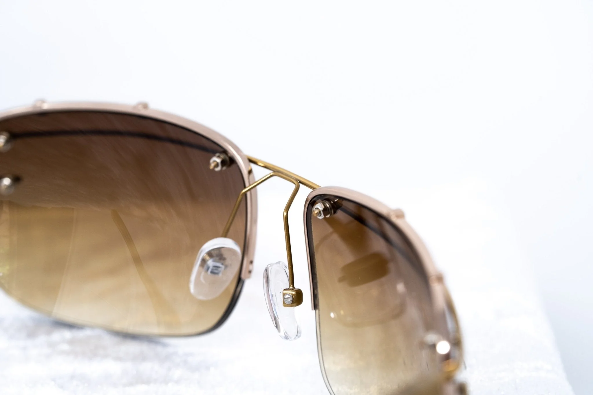 Yohji Yamamoto Sunglasses Rectangular Gold and Brown - Image 7
