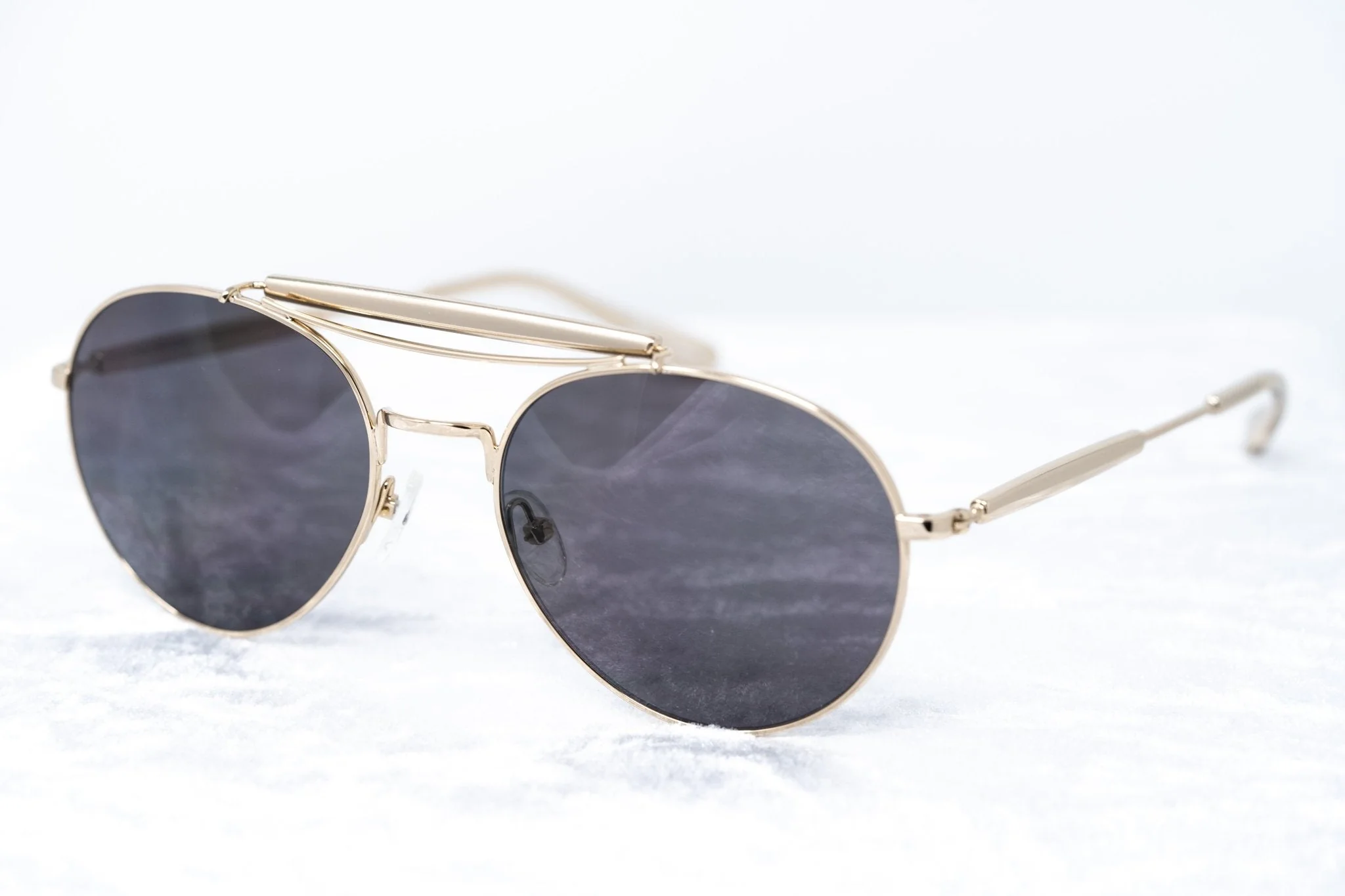 Yohji Yamamoto Sunglasses Round Gold and Grey - Image 4
