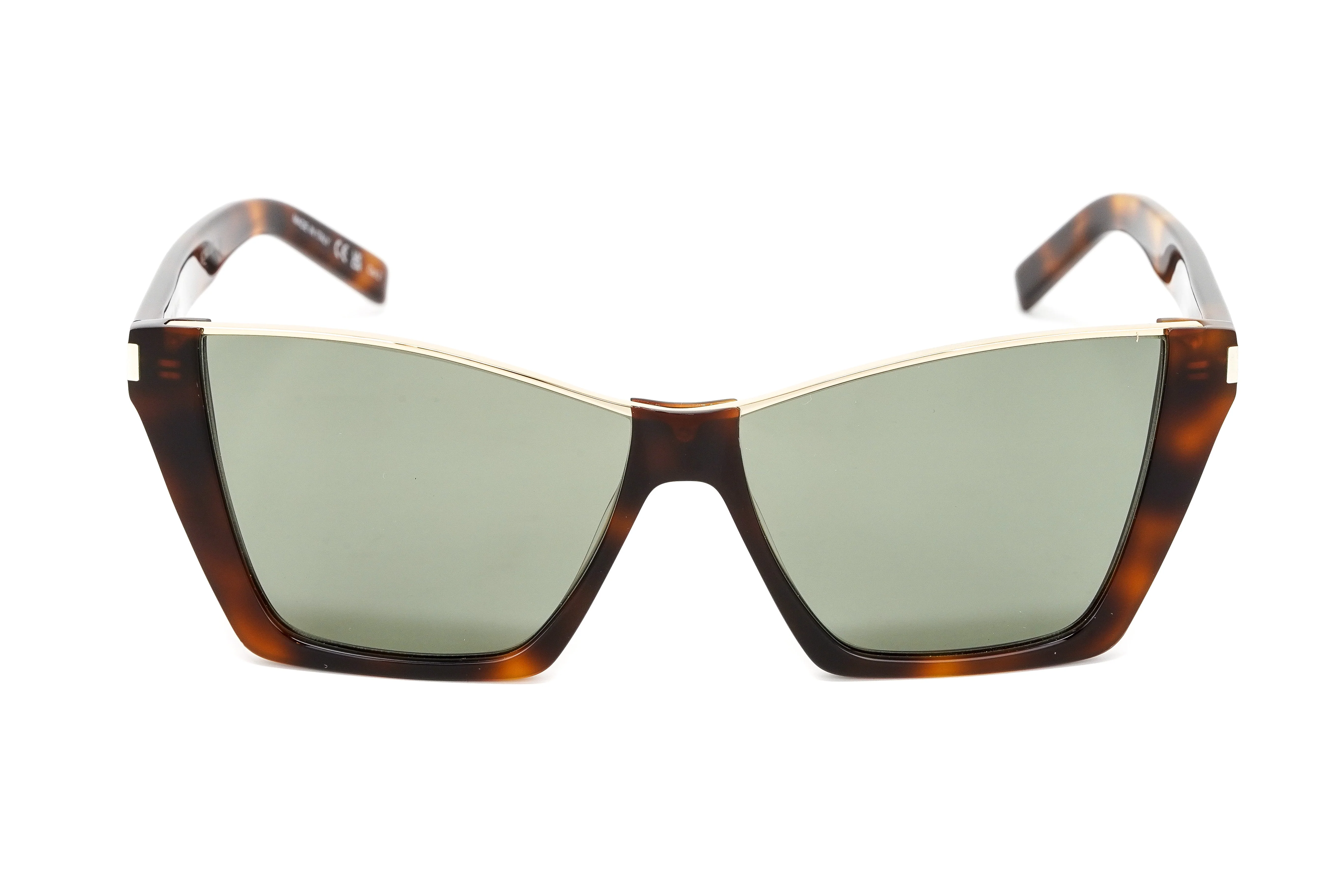 Saint Laurent Women's Sunglasses Rectangular Cat Eye Tortoise - Image 2