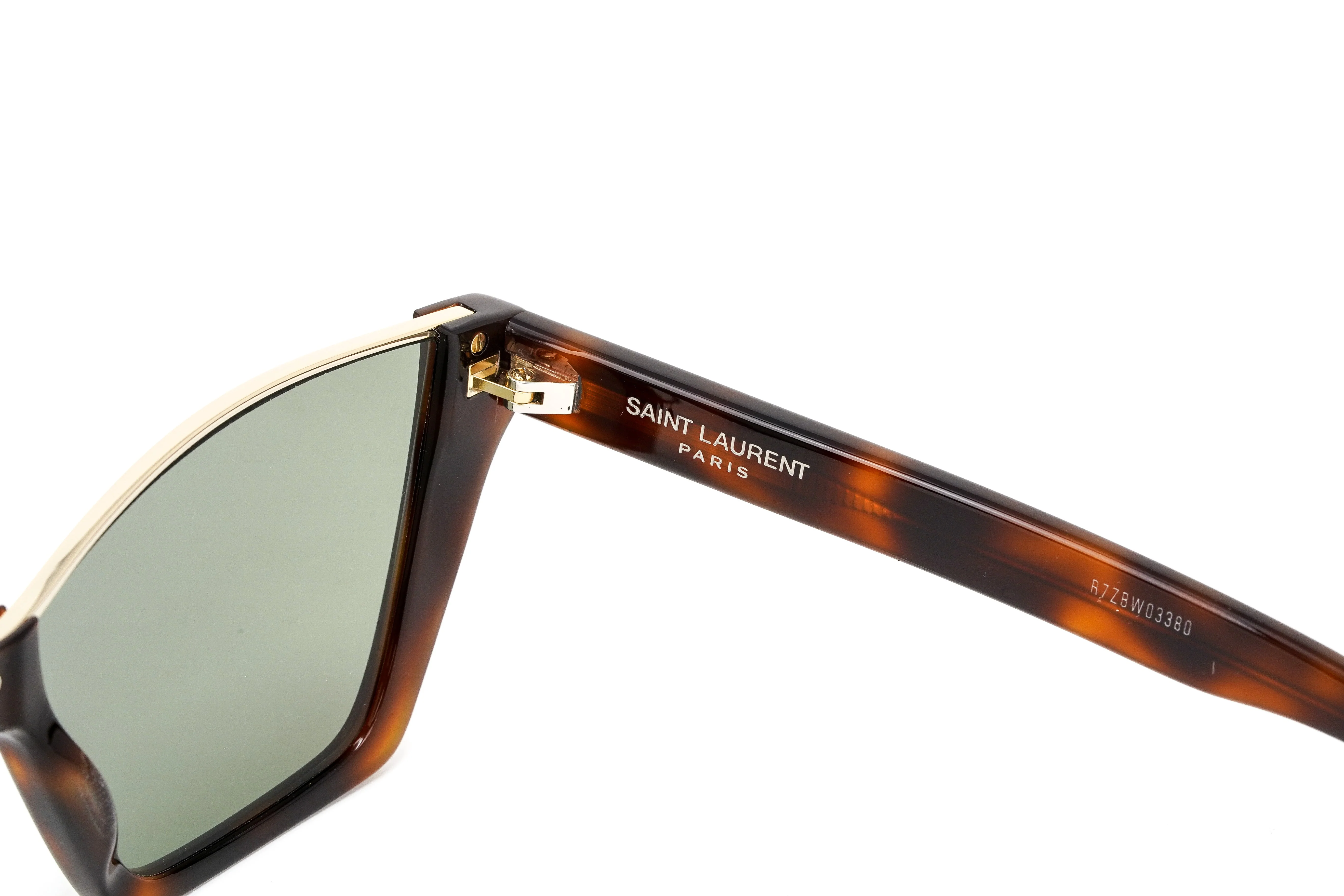 Saint Laurent Women's Sunglasses Rectangular Cat Eye Tortoise - Image 3