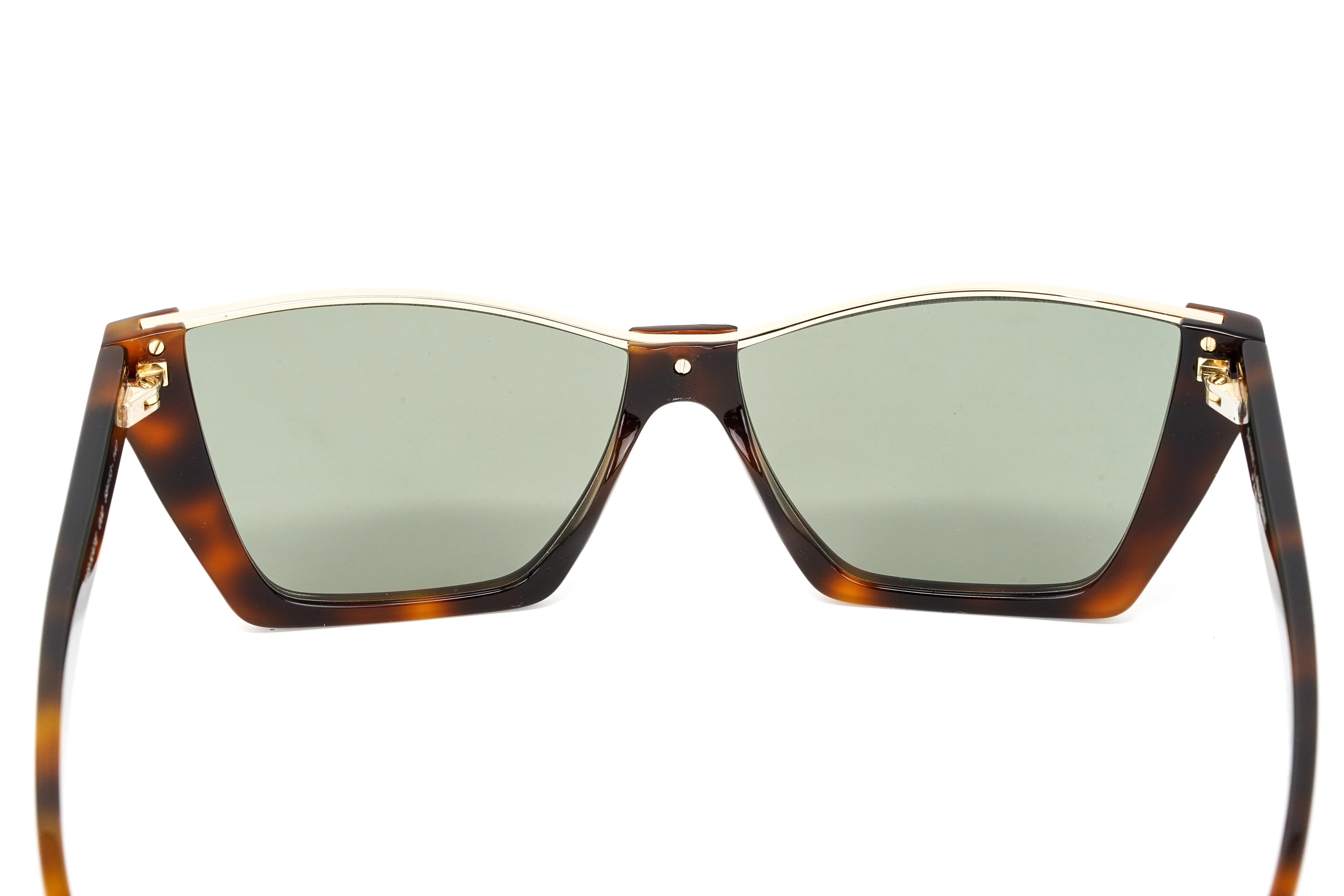 Saint Laurent Women's Sunglasses Rectangular Cat Eye Tortoise - Image 7
